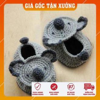 Giày Koala Xám - Sản phẩm đan móc handmade - Trang phục Thu Đông cho bé