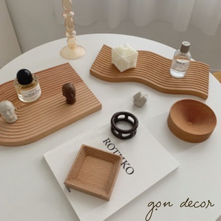 Khay gỗ uốn lượn trang trí, chụp ảnh sống ảo - Gọn Decor