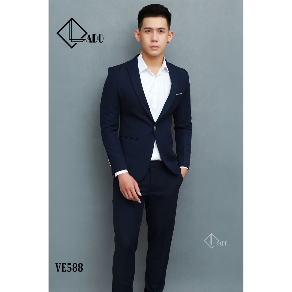 Bộ Vest màu xanh đen LADO 588