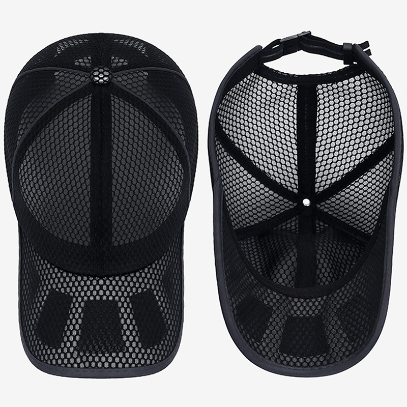 Fancy Mũ Lưỡi Trai Phối Lưới Màu Trơn Thoáng Khí Phong Cách Hip Hop Cho Nam Và Nữ