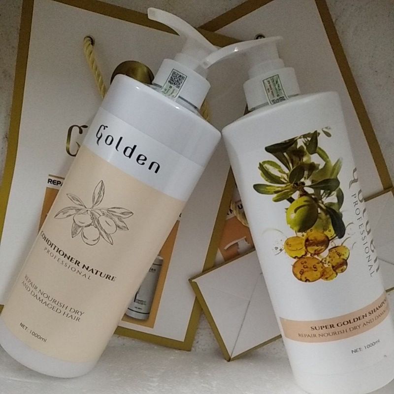 Dầu gội xả mọc tóc thảo dược thiên nhiên golden hương thơm nước hoa dịu ngọt 1000ml