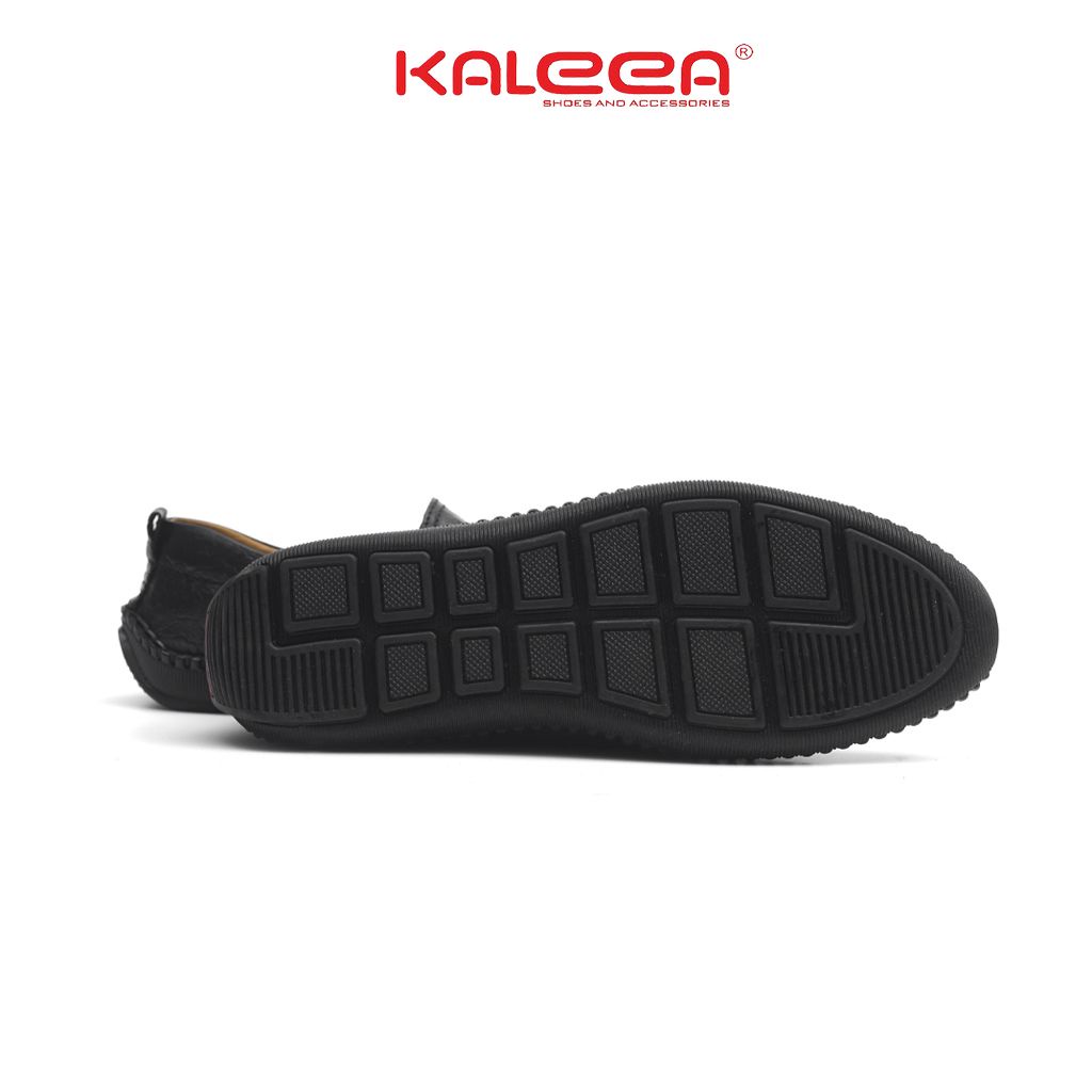 Giày Nam Da Bò Dập Vân Cá Sấu KALEEA IS60 Đế Cao 3p (Mặt trang trí giày ngẫu nhiên)