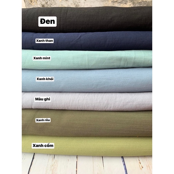 Vải đũi xước nhật các màu có sẵn