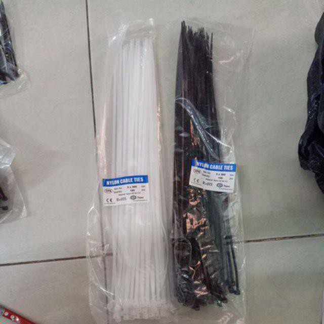 Bộ 100 chiếc dây rút thít cáp lạt kéo buộc nhựa PVC 10cm và 20cm siêu chắc