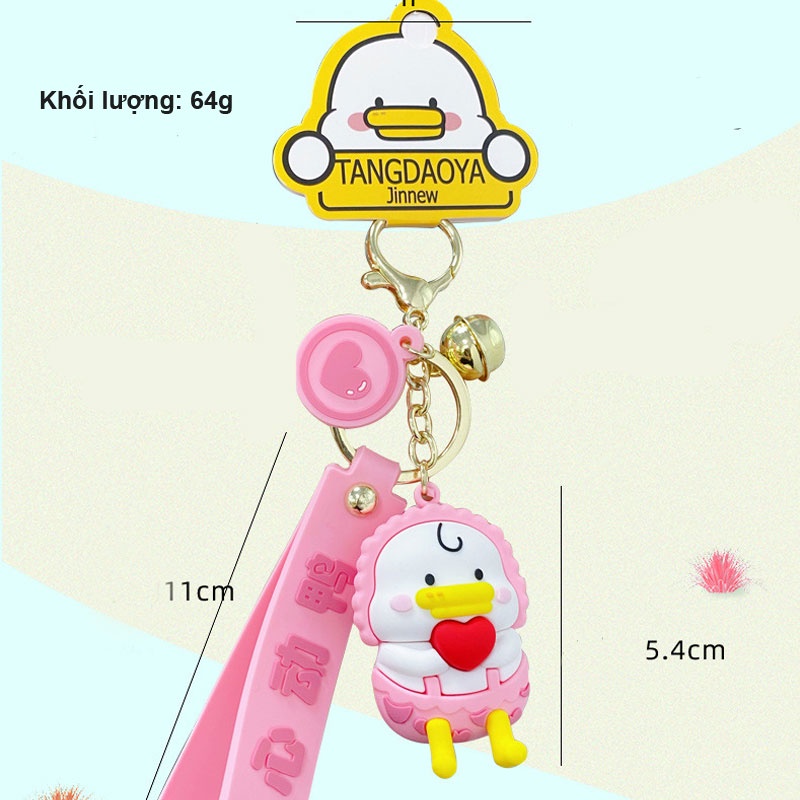 Móc khóa Bé Vịt Baby mặc tã siêu dễ thương, chắc chắn, màu sắc sặc sỡ Hàng Loại 1