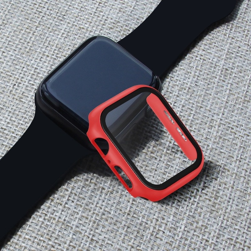 Ốp Bảo Vệ Màn Hình Apple Bằng Kính Cường Lực Cho Apple Watch Series Se 7 6 5 4 3 2 1 45 41 45mm 41mm 44mm 40mm