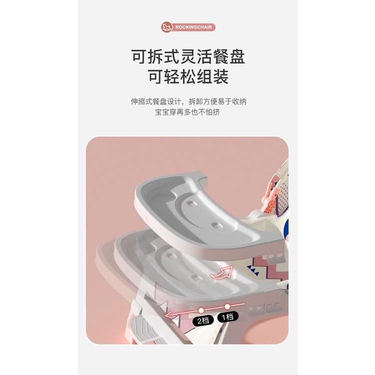 Ghế Đa Chức Năng Cho Bé WDH009 ( Bàn Ăn Cho Bé , Máy Che , Nghe Nhạc , Bập Bênh .Xe Đẩy ,Đồ Chơi Cho Bé. WDGhế