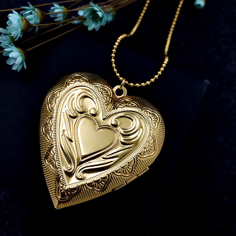 Hot Retro Charms Diy Photo Box Floating Locket Pendant Necklace