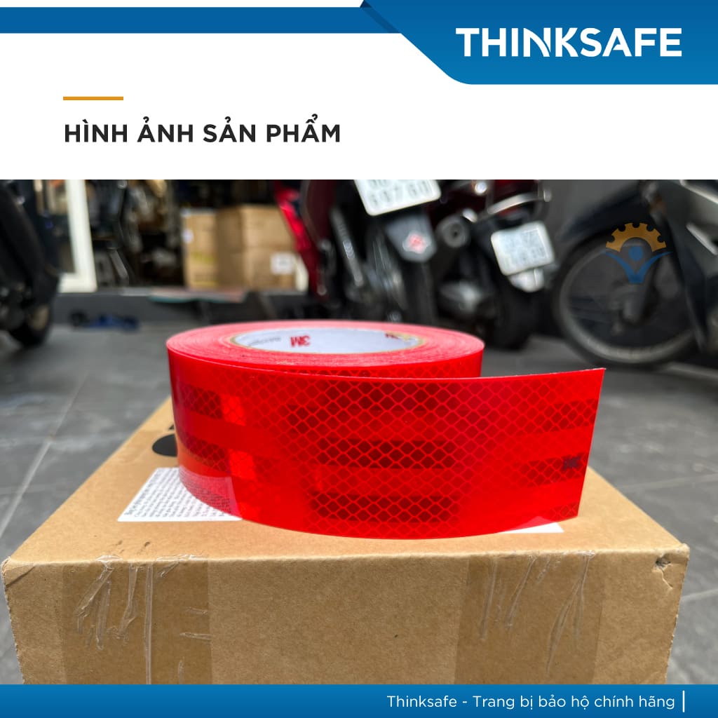 Băng keo phản quang thương hiệu 3M 983 cấu trúc kim cương, siêu sáng, bền màu, dán ô tô, xe máy - THINKSAFE