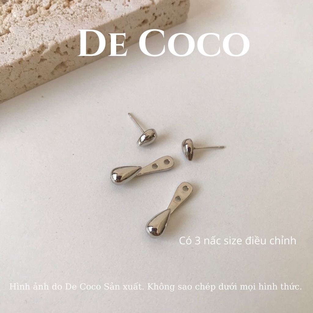 Khuyên tai nữ giọt nước đính đá Lillia decoco.accessories