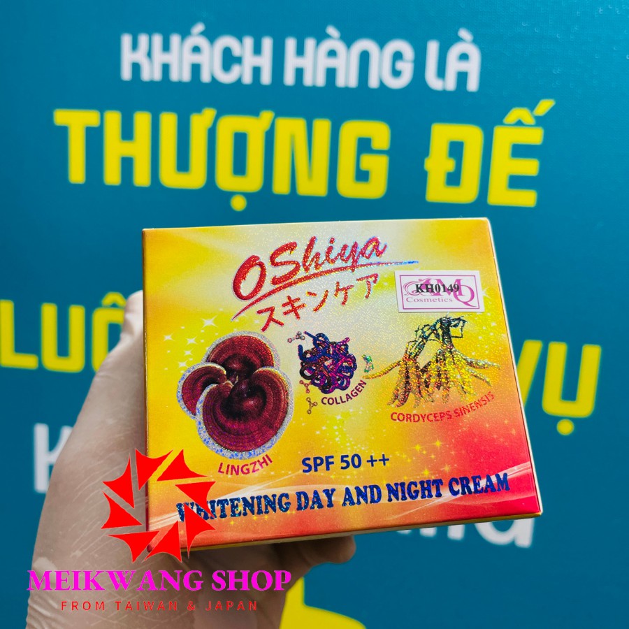 KEM OSHIYA ĐÔNG TRÙNG HẠ THẢO - COLLAGEN - LINH CHI 20G ( Giảm Thâm nám - Tàn nhang - Đồi mồi ...)