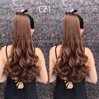 Tóc giả cột xoăn đuôi 55cm❤️💕freeship