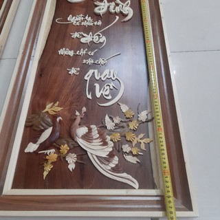 tranh gỗ thư pháp gia đình