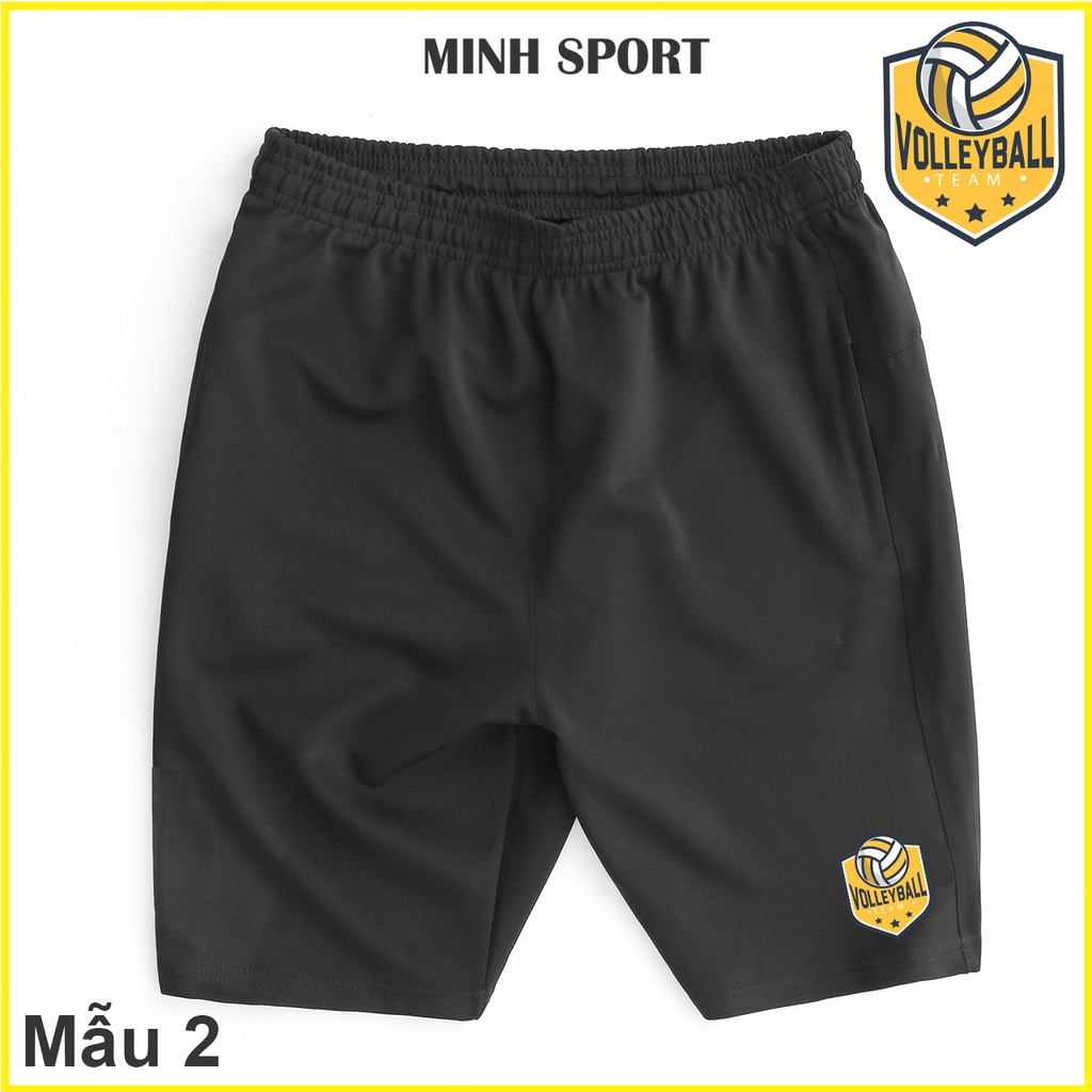 Quần Short Thể Thao Nam Bóng Chuyền Vải Thun Poly 2 Da Dày Dặn, Cao Cấp mã QUAN.25
