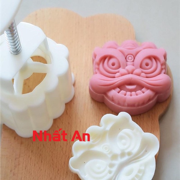 Khuôn trung thu lò xo 1 mặt lân 150 - 180gr