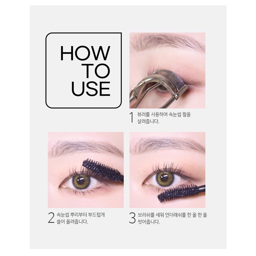 Mascara chống trôi Karadium cong dài dày mi On the Top Fiber Hàn Quốc