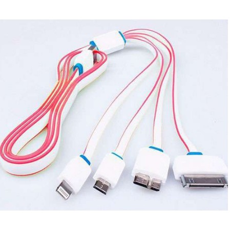 CÁP SẠC ĐIỆN THOẠI 4 ĐẦU RÚT GỌN  NHẬP KHẨU