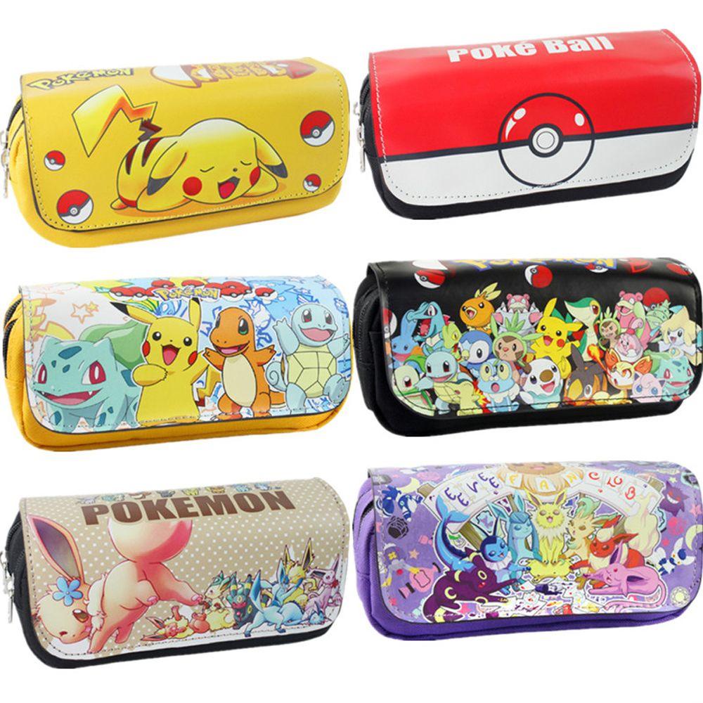 AUGUSTINA Túi Đựng Bút Hình Pokemon Xinh Xắn Ốp