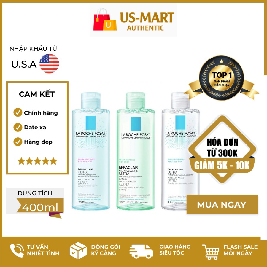 [ Date 2022] Nước tẩy trang La Roche Posay 400ml