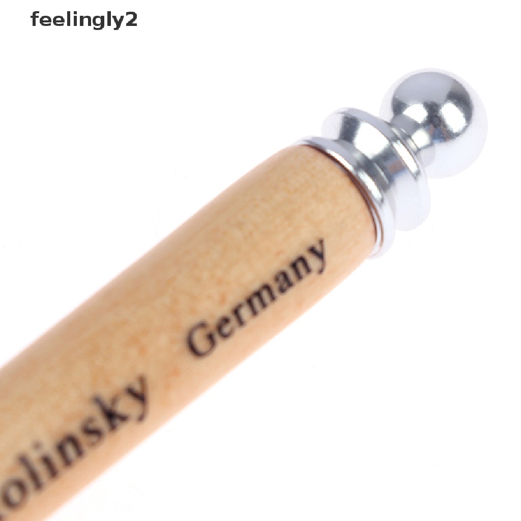 [Hàng mới về] Cọ vẽ trang trí móng lông đen bằng acrylic cán gỗ màu hồng pha lê bằng kim loại phù hợp cho bột/ chất lỏng