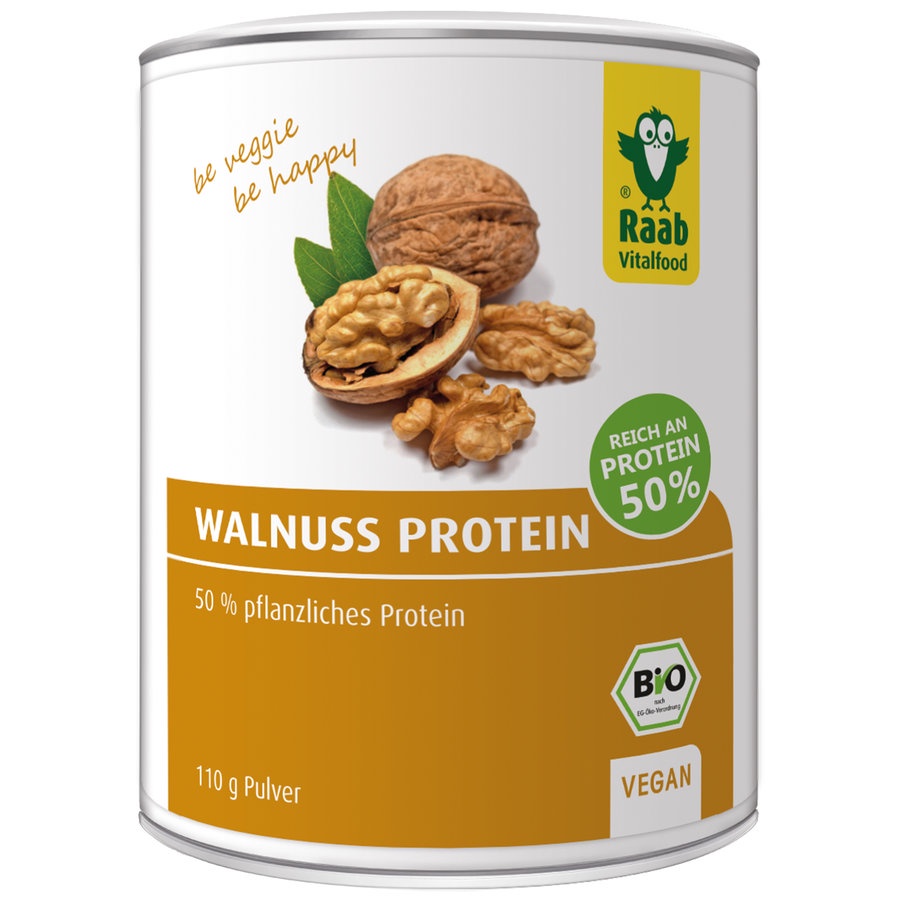 Bột protein hạt óc chó hữu cơ, 45% protein 110g - Raab