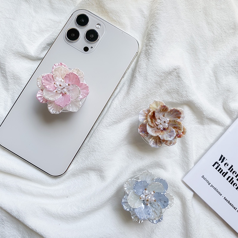 Giá Đỡ Điện Thoại Hình Hoa 3d Màu Trơn Xinh Xắn