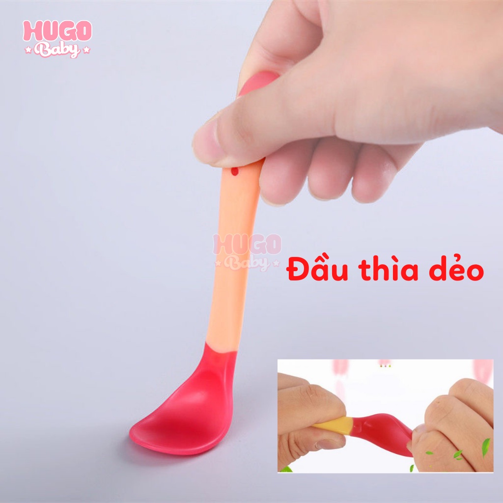 Thìa ăn dặm báo nóng cảm ứng nhiệt - Hugo Baby