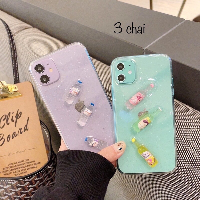 Ốp điện thoại hoạ tiết nổi hình chai rượu độc đáo