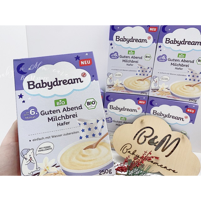 BỘT ĂN DẶM HỮU CƠ BABYDREAM 6M+ Date 8/2021