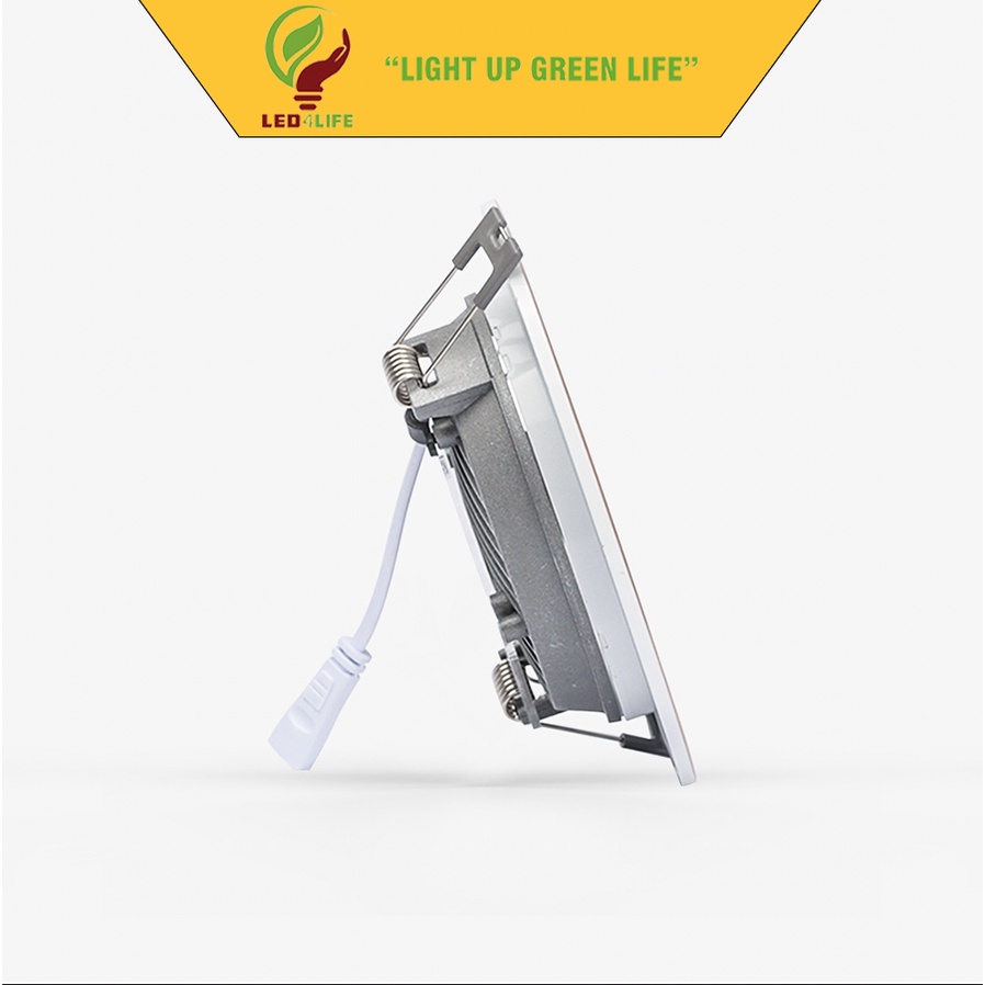 Đèn LED Downlight âm trần Rạng Đông AT10 (Viền Vàng-bạc)