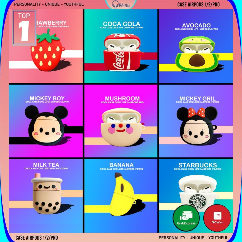 Vỏ Bảo Vệ Hộp Đựng Bao Tai Nghe, Case Airpods 2/3/1/i7/i9/i12 - Sillicone Chống Bám Bẩn Lucky Cat