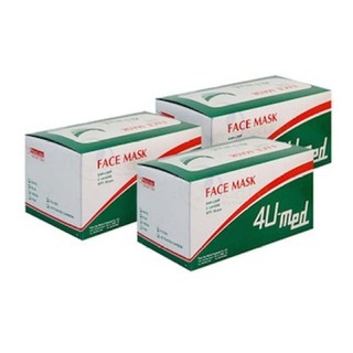 3 hộp khẩu trang y tế 3 lớp 4u med