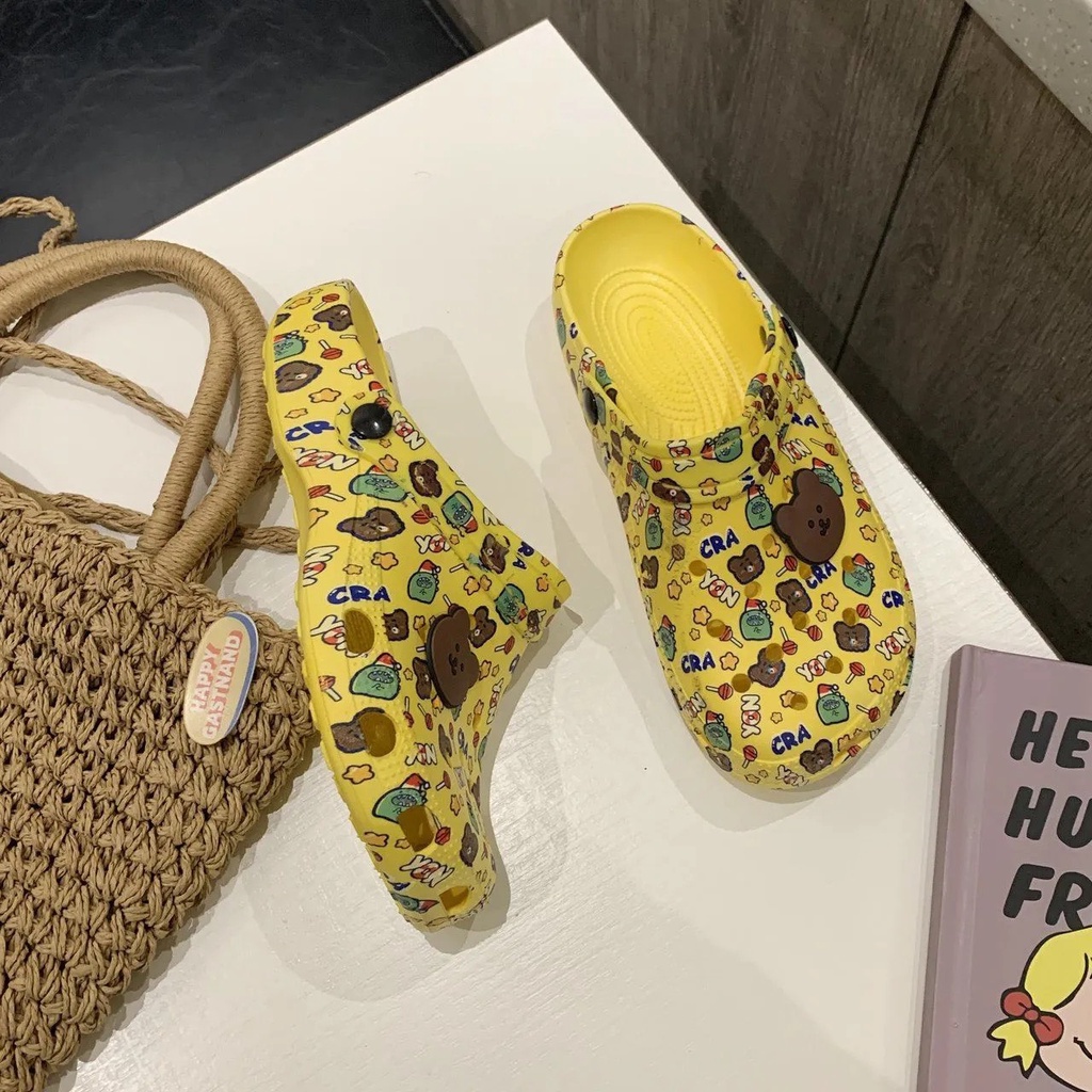 JY210 - Dép cross gấu nhiều màu sắc, dép xinh hàng sẵn giá hạt dẻ