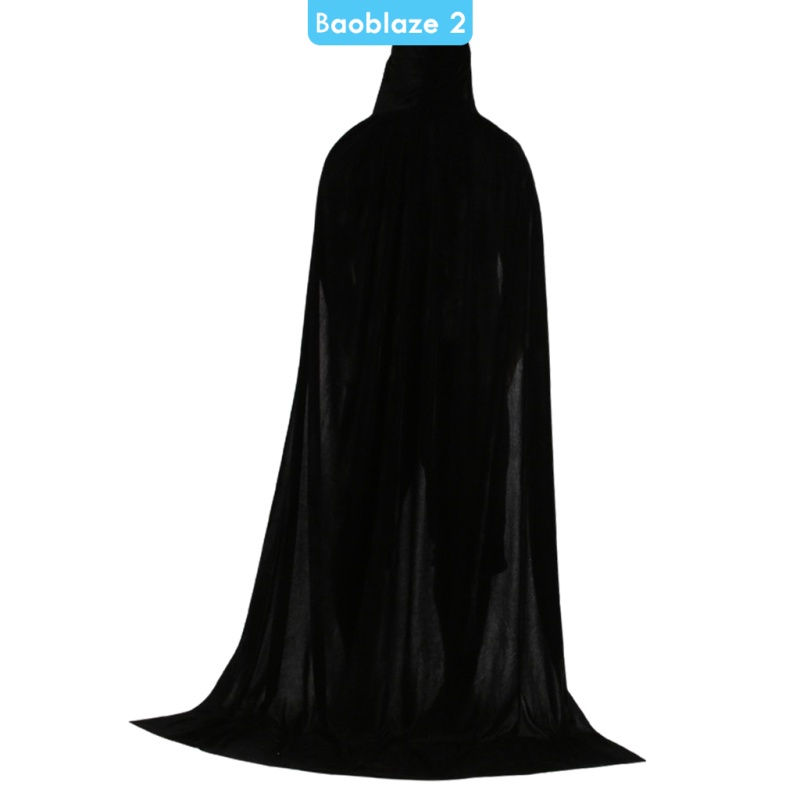 Áo Choàng Nhung Hóa Trang Phù Thủy Halloween 150cm Đen | BigBuy360 - bigbuy360.vn