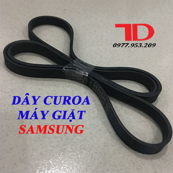 Bánh đà và dây Curoa máy giặt Samsung 1270 hàng hãng, Puli, Buli, Puly - Điện Lạnh Thuận Dung