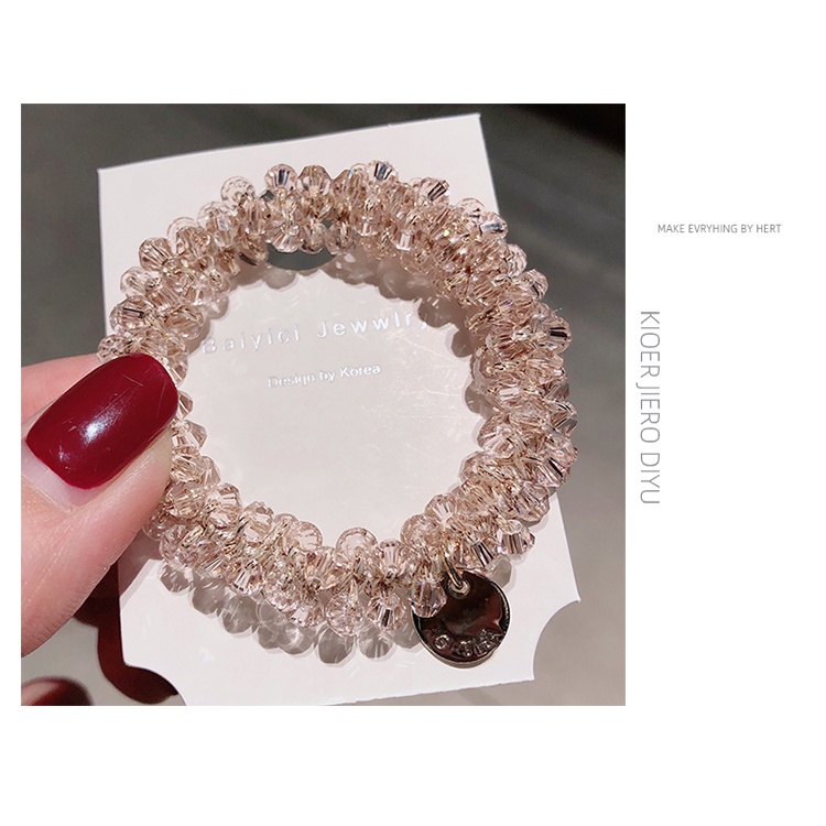 Dây buộc tóc pha lê có thể làm vòng đeo tay - Nalita shop