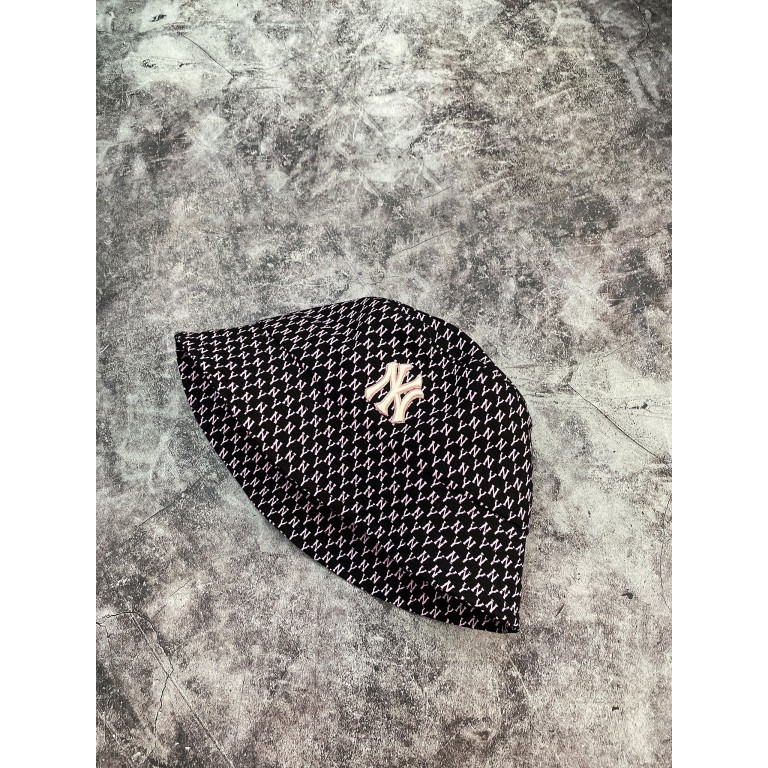 (HÀNG XUẤT XỊN) Mũ / Nón Bucket đen hồng N19 N//Y MONOGRAM BUCKET HAT BLACK/PINK Made in Vietnam full tem tag