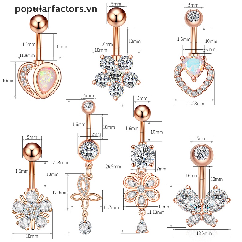 Khuyên rốn dạng treo thiết kế quyến rũ