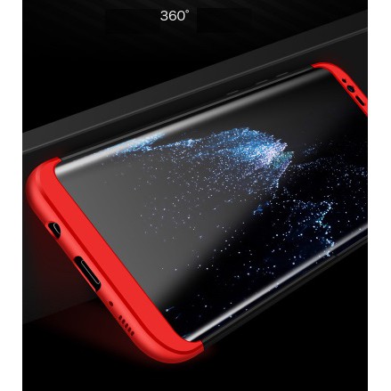 Ốp SamSung A8 Plus 2018 J7 Prime C9 Pro S9 Pro S6 Edge S7 Note 8 J3 J5 J7+ S8 Plus 3 mảnh cao cấp 360 độ GKK màu đen đỏ