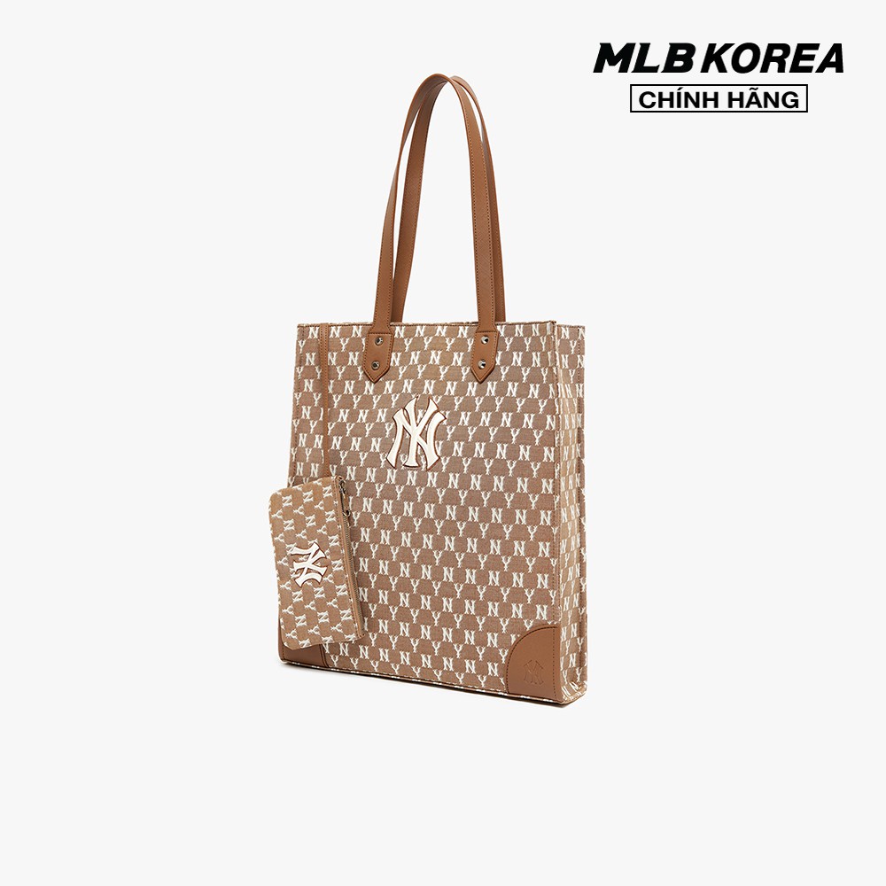MLB - Túi tote chữ nhật Monogram Jacquard Shopper 3AORL031N-50BGS