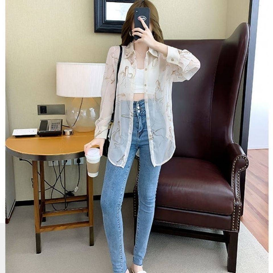 Áo Khoác Voan Mỏng Tay Dài Chống Nắng Thời Trang Mùa Hè Kiểu Mới