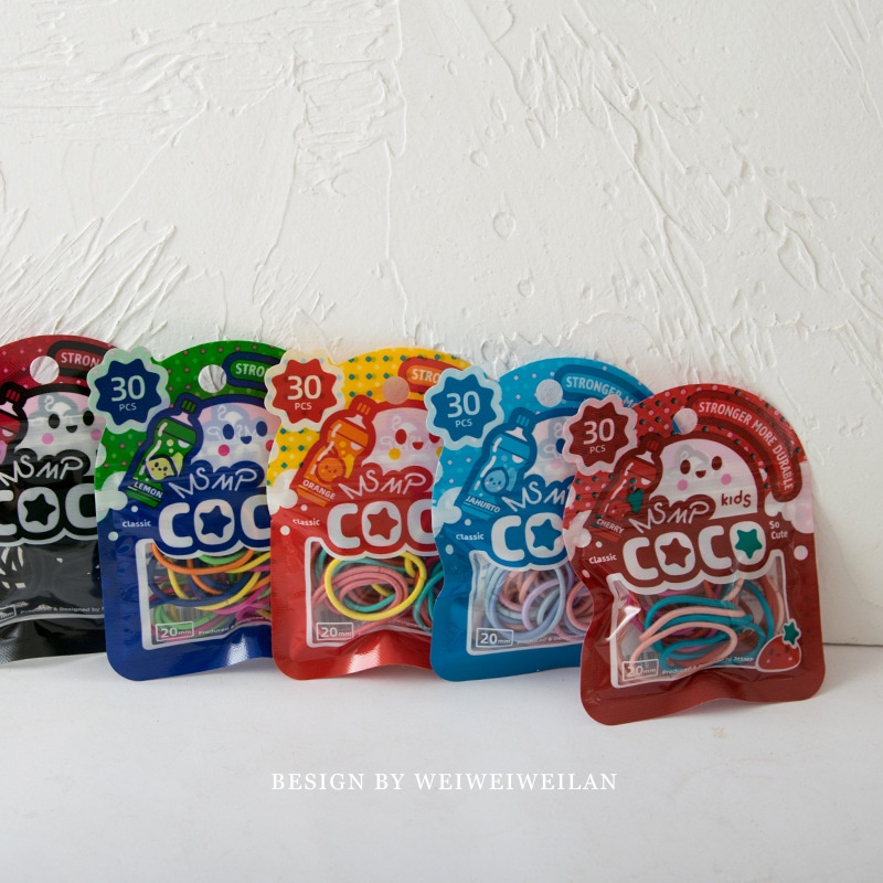 [Bộ 30] Dây Buộc Tóc Dây Cột Tóc Màu Kẹo Phụ Kiện Thời Trang Cho Bé AB023