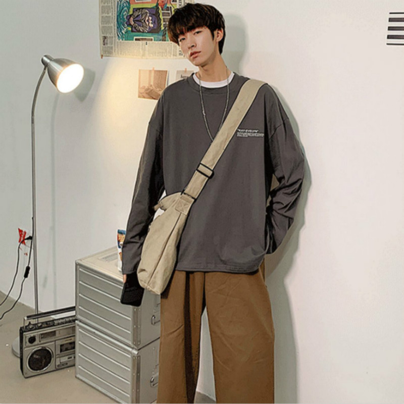 KOREAN STYLE Áo Thun Tay Dài Thời Trang Dành Cho Nam | BigBuy360 - bigbuy360.vn