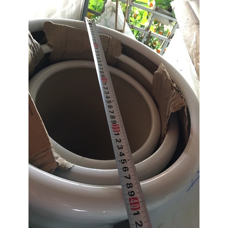 Chậu bom trắng sz to 48 x 40cm