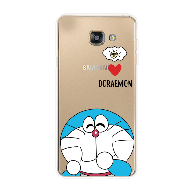 Ốp lưng TPU mềm Samsung Galaxy A3 A5 A7 2016 2017 Doraemon Two hoa văn