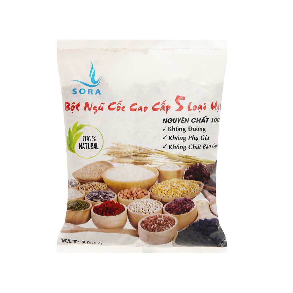 Bột ngũ cốc 5 loại hạt Sora gói 300g