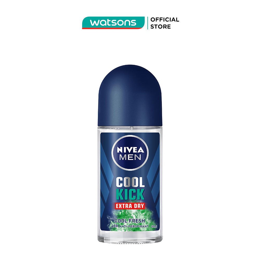 Lăn Ngăn Mùi Nam Nivea Men Cool Kick Cool Fresh Mát Lạnh Khô Thoáng 50ml