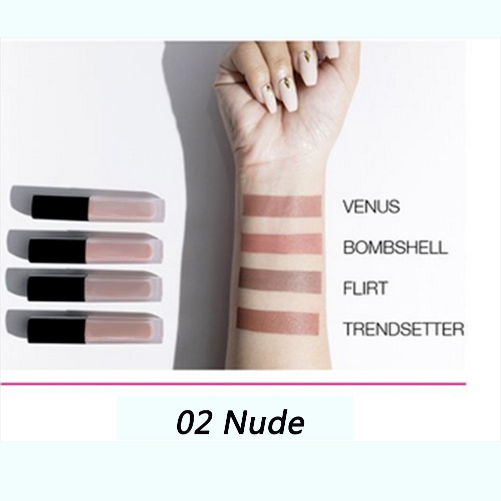 [Hàng mới về] Set 4 thỏi son môi HUDA BEAUTY chống nước giữ màu tốt bền lâu trôi