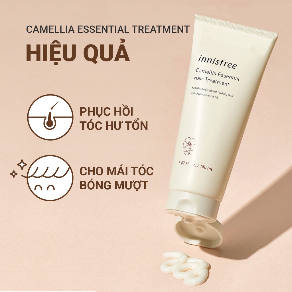 [Mã COSIF03 giảm 10% đơn 400K] Bộ sản phẩm dưỡng tóc hoa trà innisfree Camellia Essential Hair Care Set