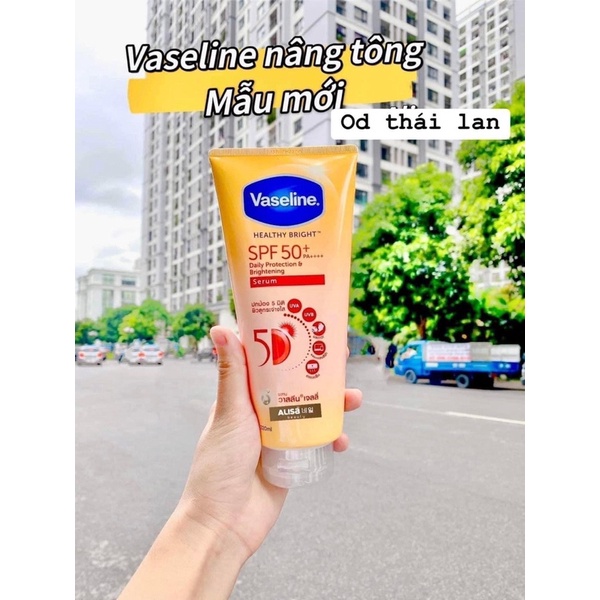 cặp Kem Dưỡng Thể Vazeline 50X + Tẩy Tế Bào Chết Hàng chuẩn Thái Lan Làm Trắng Da.'